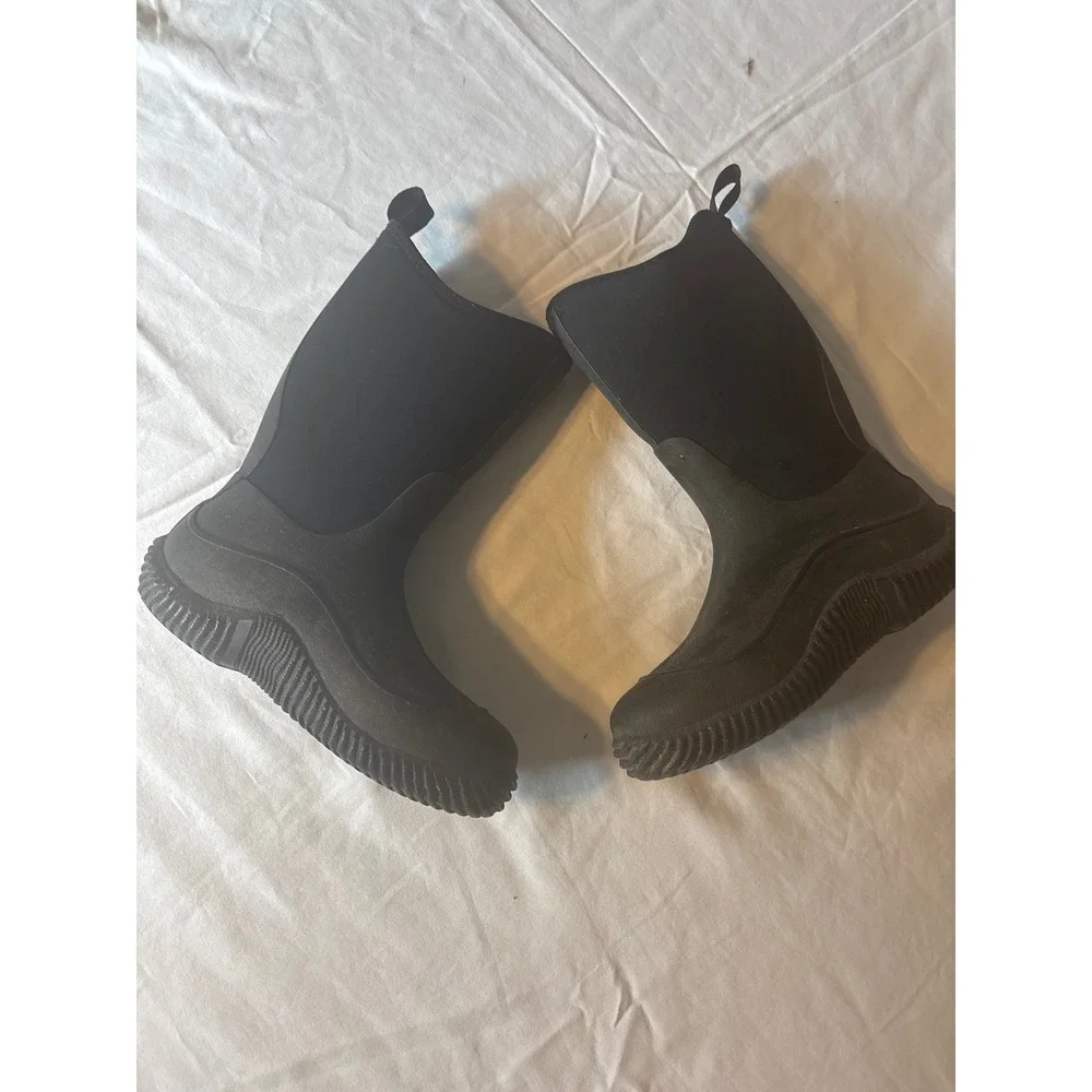 Muck Boot Company Hale Rain Boots Kids Size 2 Black Excellent Waterproof Rubber